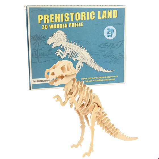 Levně Tyranosaurus Rex - 3D dřevěné puzzle